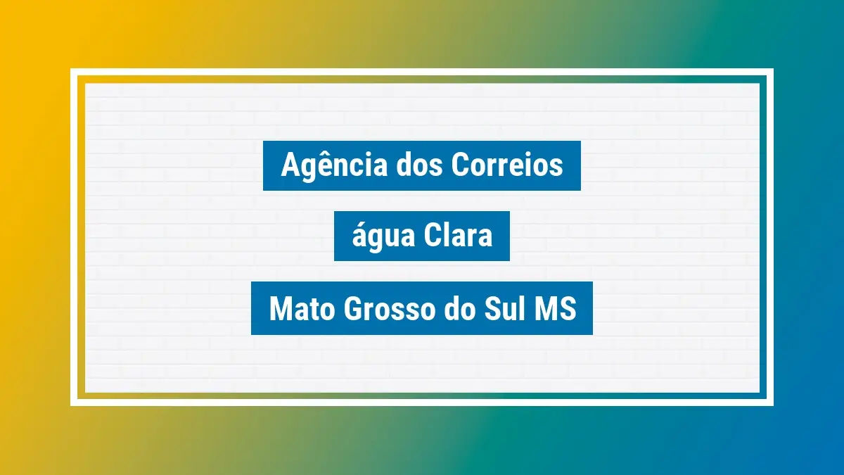 Imagem ilustrativa correios água clara mato grosso do sul ms