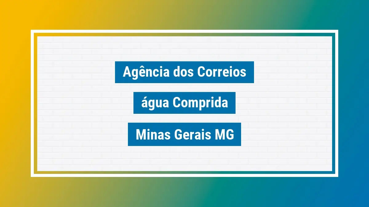 Imagem ilustrativa correios água comprida minas gerais mg