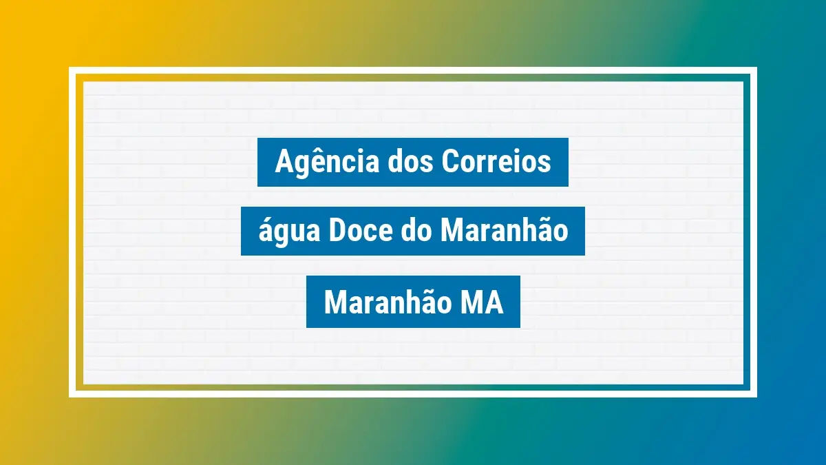 Imagem ilustrativa correios água doce do maranhão maranhão ma
