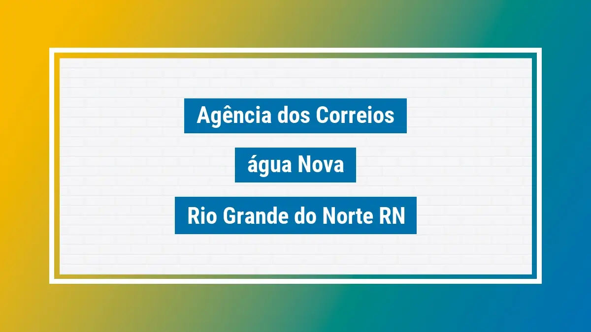 Imagem ilustrativa correios água nova rio grande do norte rn