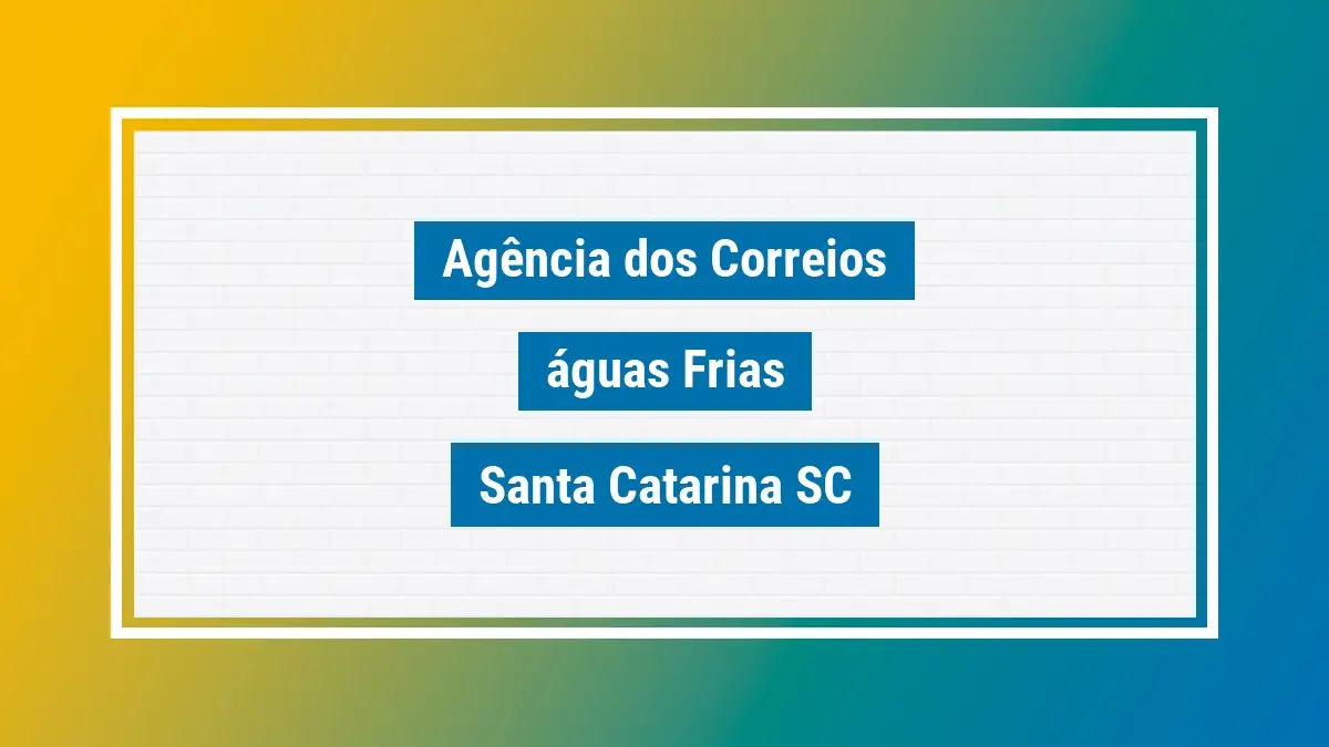 Imagem ilustrativa correios águas frias santa catarina sc