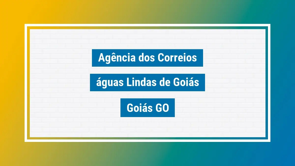 Imagem ilustrativa correios águas lindas de goiás goiás go