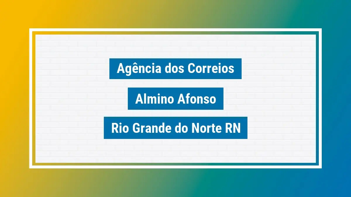 Imagem ilustrativa correios almino afonso rio grande do norte rn
