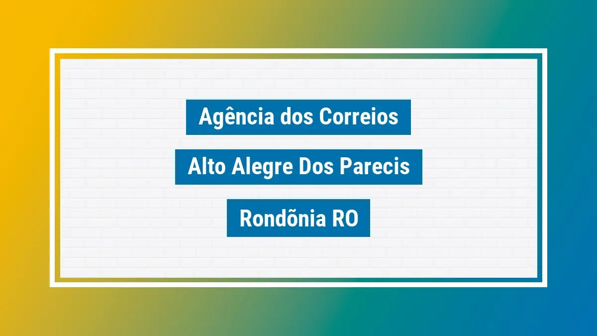 Imagem ilustrativa correios alto alegre dos parecis rondõnia ro