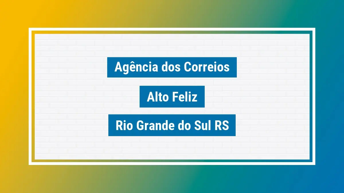 Imagem ilustrativa correios alto feliz rio grande do sul rs
