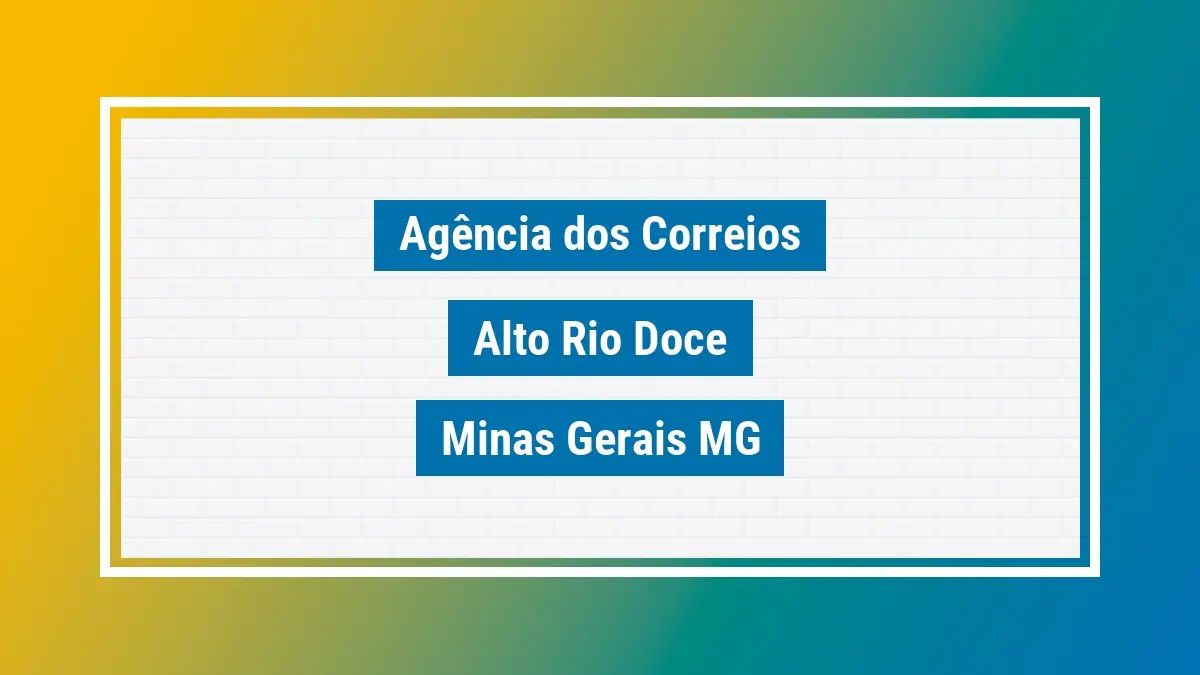 Imagem ilustrativa correios alto rio doce minas gerais mg