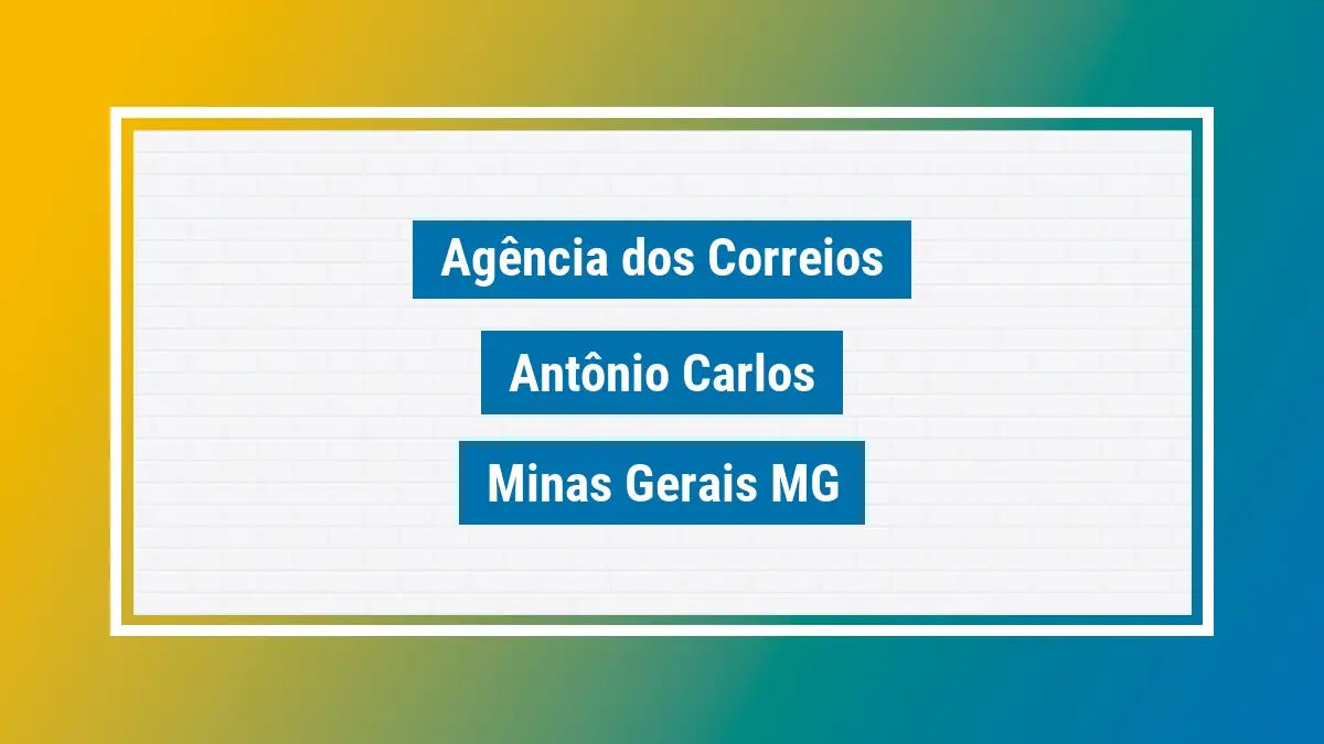 Imagem ilustrativa correios antônio carlos minas gerais mg