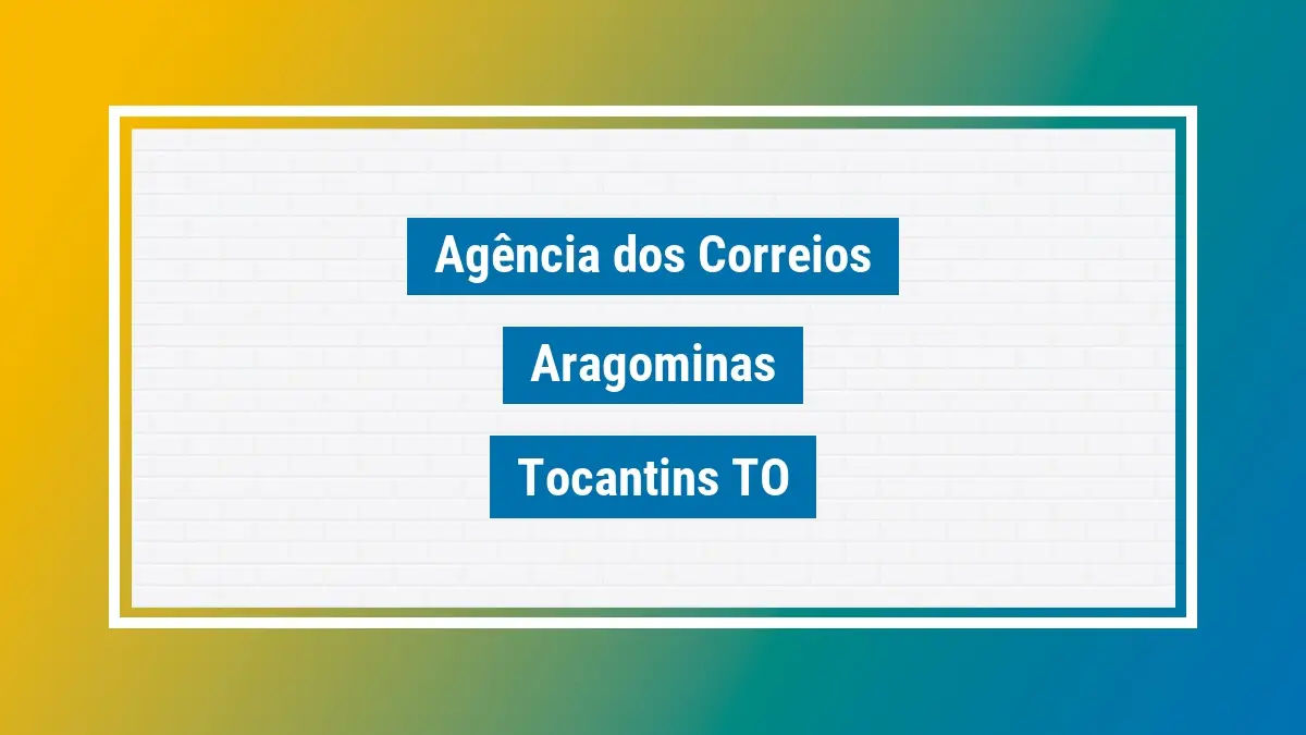 Imagem ilustrativa correios aragominas tocantins to