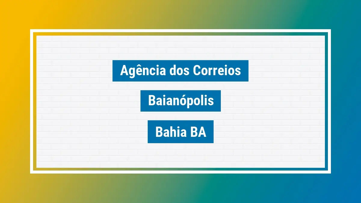 Imagem ilustrativa correios baianópolis bahia ba