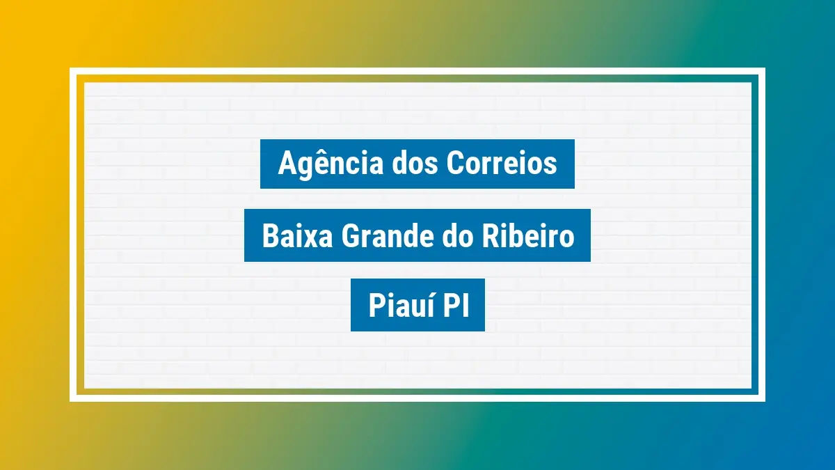 Imagem ilustrativa correios baixa grande do ribeiro piauí pi