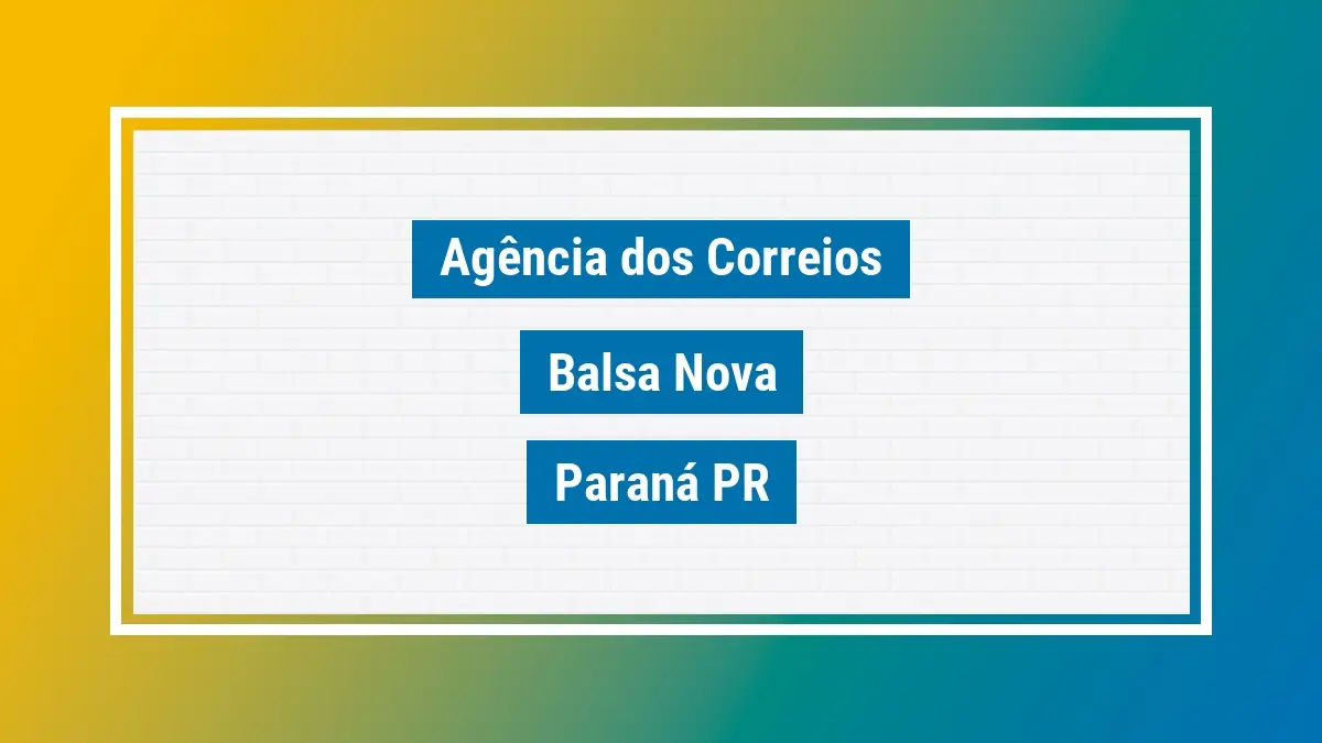 Imagem ilustrativa correios balsa nova paraná pr