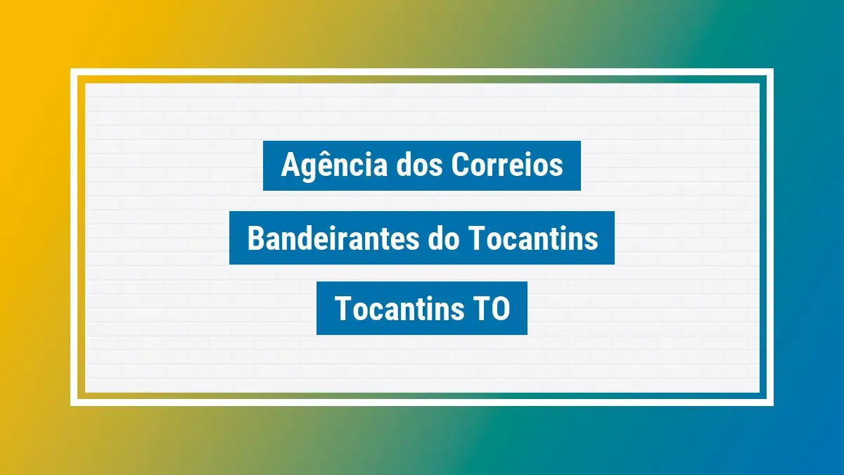Imagem ilustrativa correios bandeirantes do tocantins tocantins to