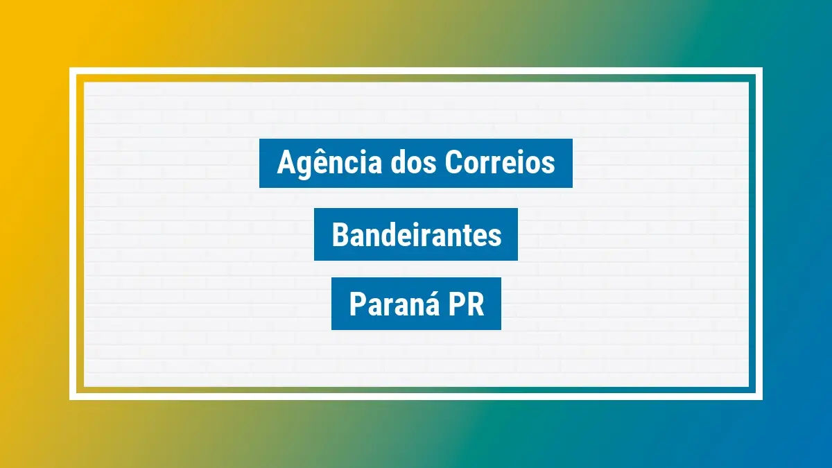 Imagem ilustrativa correios bandeirantes paraná pr