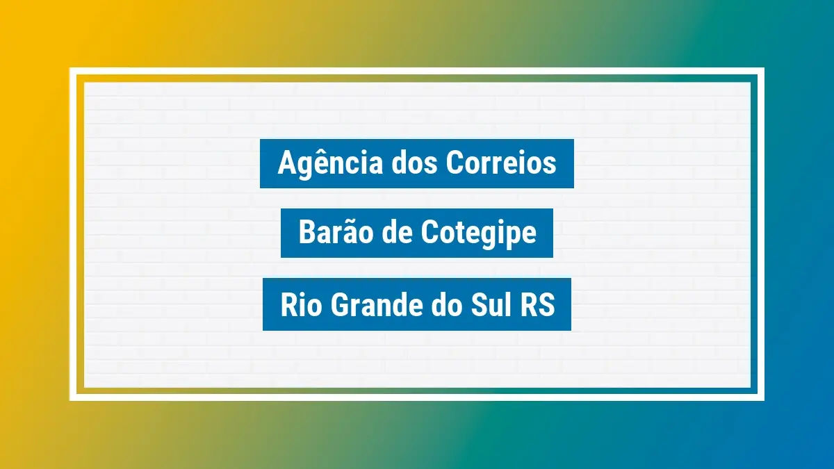 Imagem ilustrativa correios barão de cotegipe rio grande do sul rs