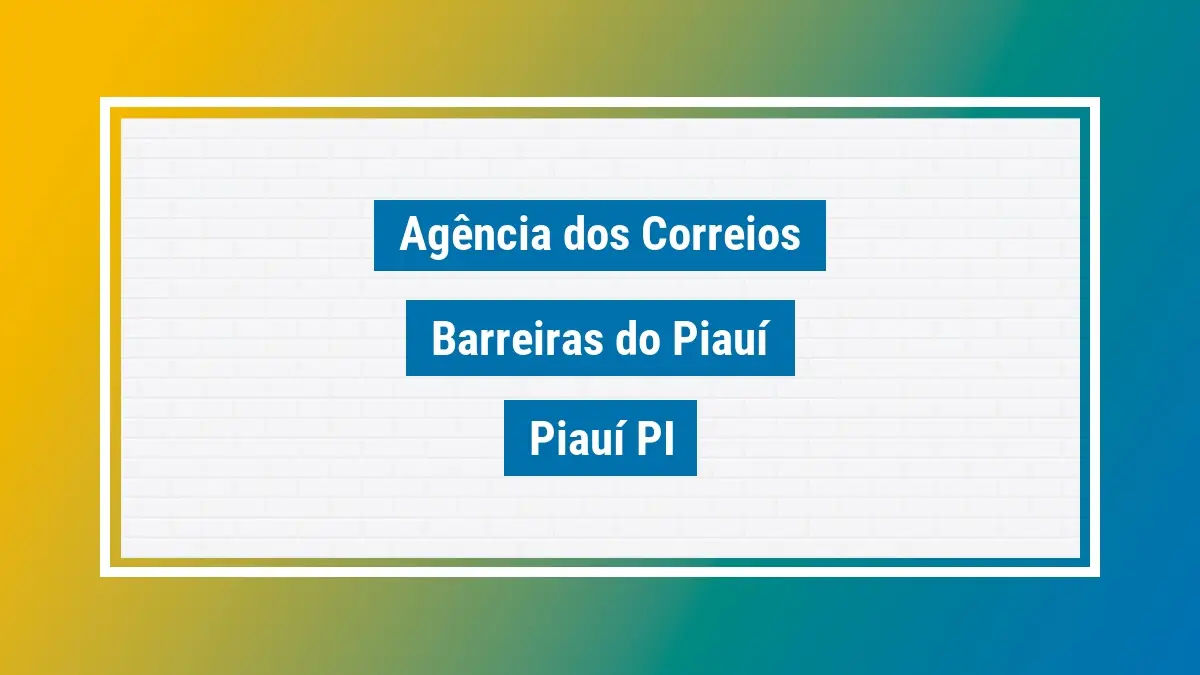 Imagem ilustrativa correios barreiras do piauí piauí pi