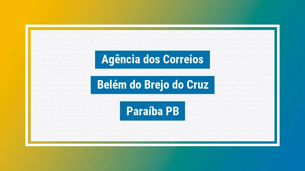 Imagem ilustrativa correios belém do brejo do cruz paraíba pb