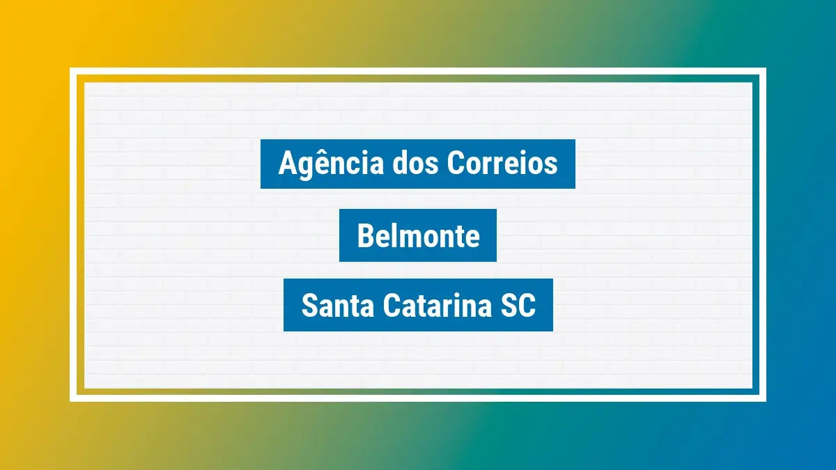 Imagem ilustrativa correios belmonte santa catarina sc