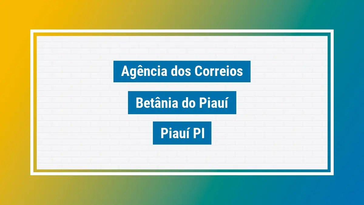 Imagem ilustrativa correios betânia do piauí piauí pi