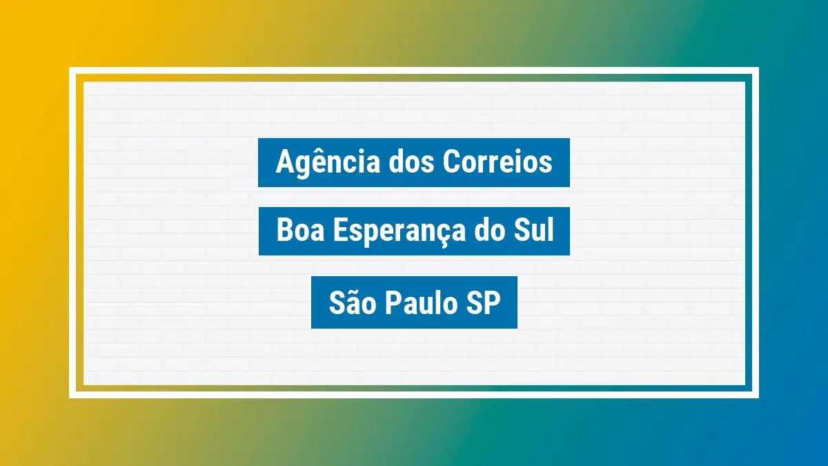 Imagem ilustrativa correios boa esperança do sul são paulo sp