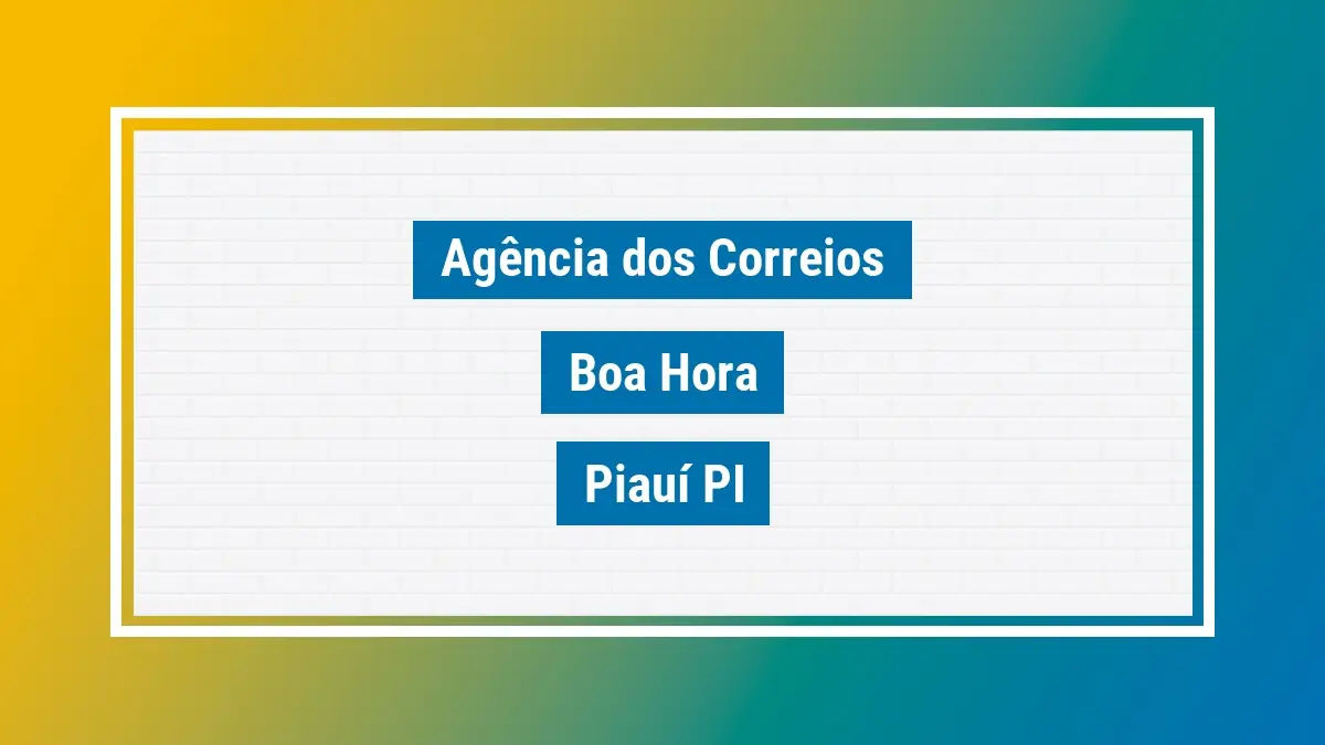 Imagem ilustrativa correios boa hora piauí pi