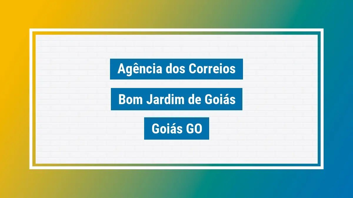 Imagem ilustrativa correios bom jardim de goiás goiás go
