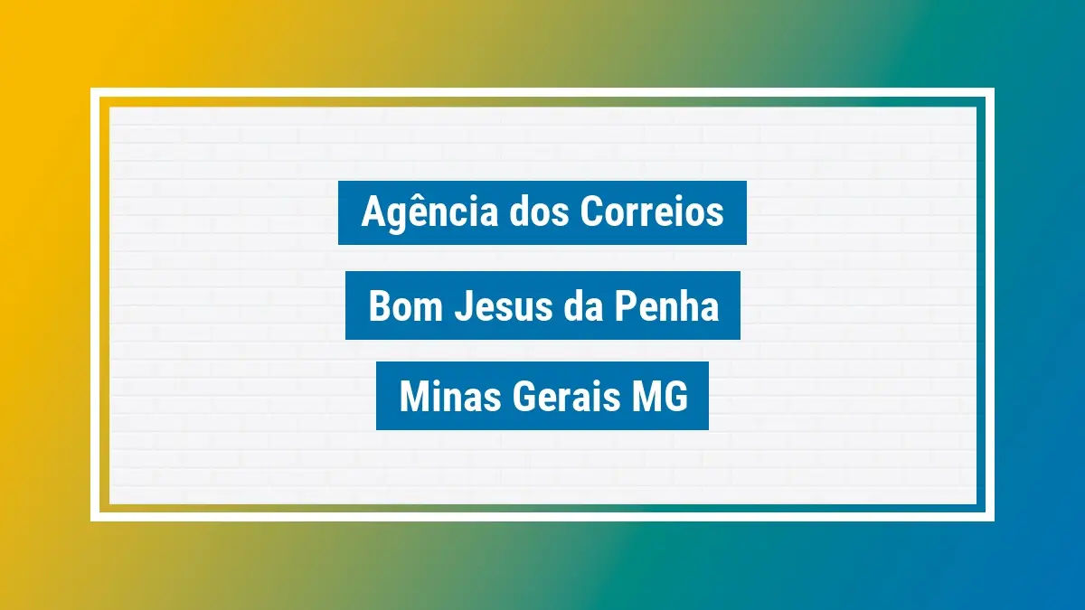 Imagem ilustrativa correios bom jesus da penha minas gerais mg
