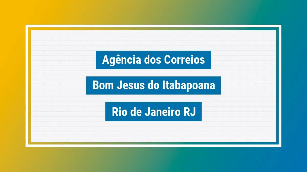 Imagem ilustrativa correios bom jesus do itabapoana rio de janeiro rj