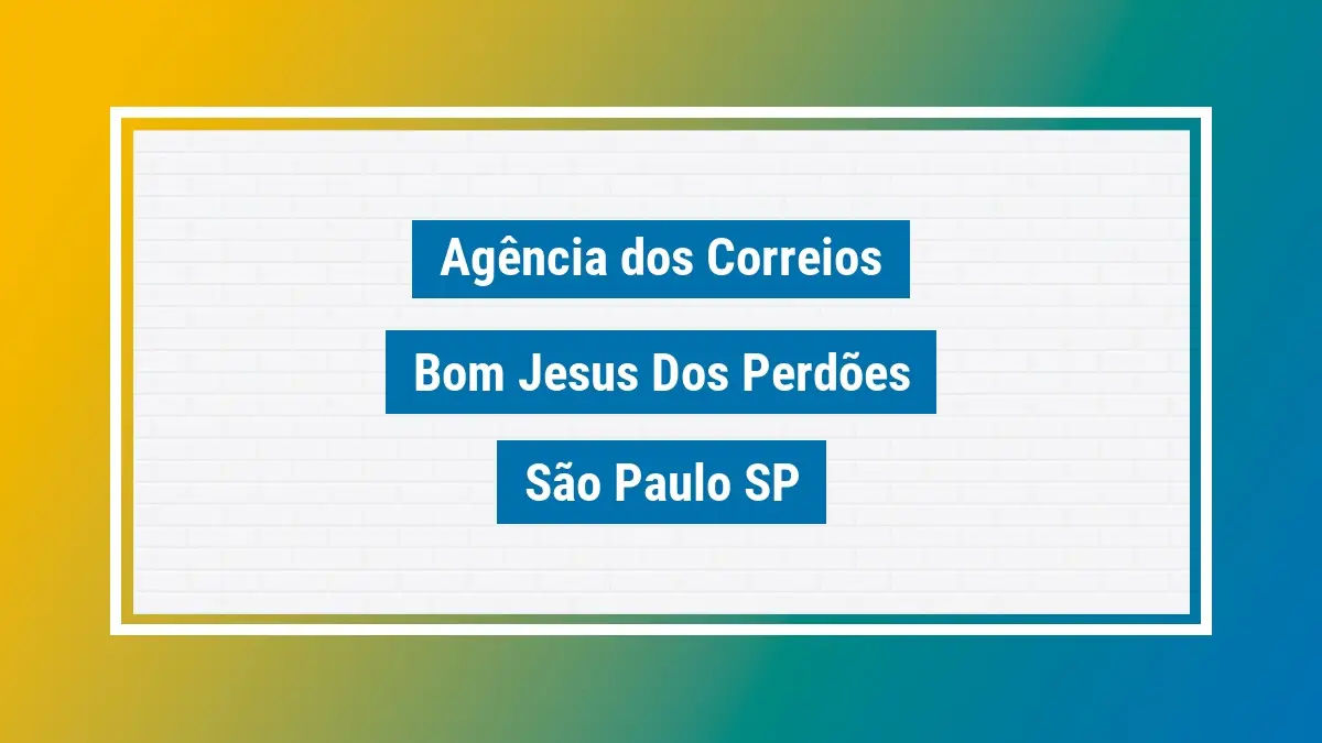 Imagem ilustrativa correios bom jesus dos perdões são paulo sp