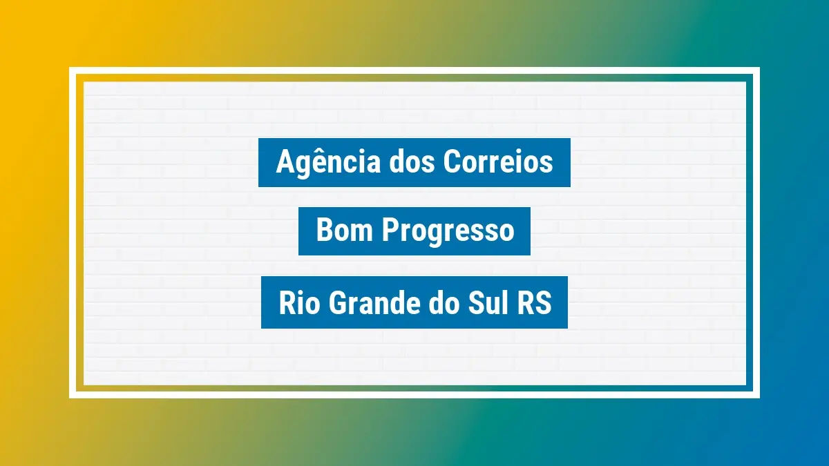 Imagem ilustrativa correios bom progresso rio grande do sul rs