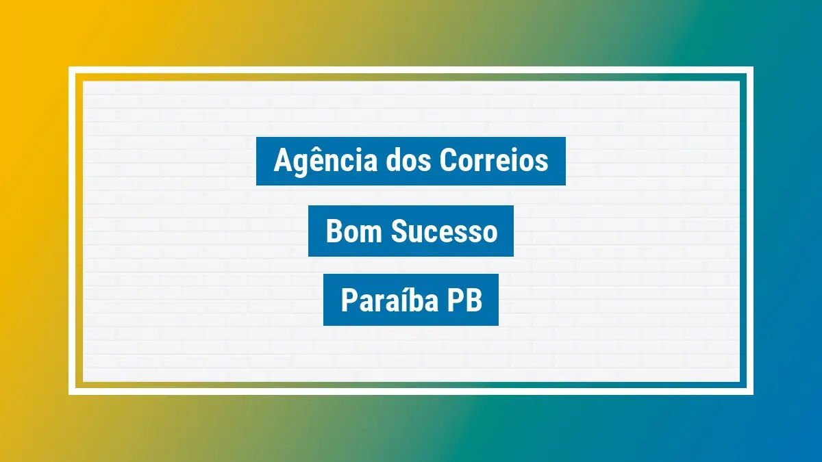 Imagem ilustrativa correios bom sucesso paraíba pb