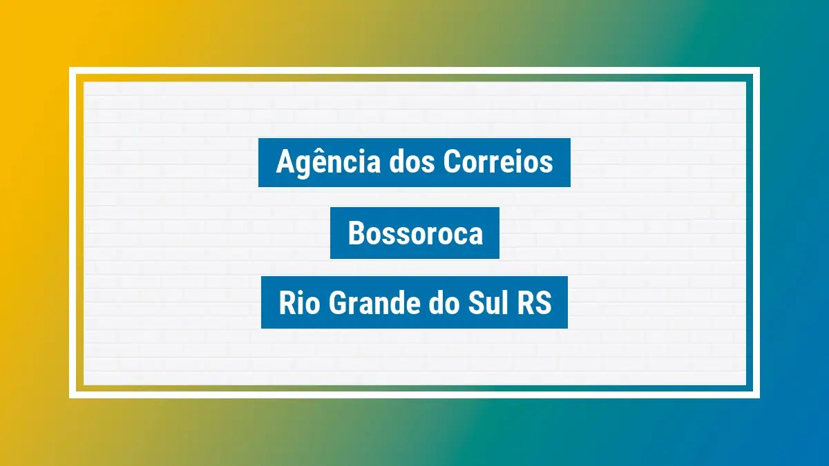Imagem ilustrativa correios bossoroca rio grande do sul rs