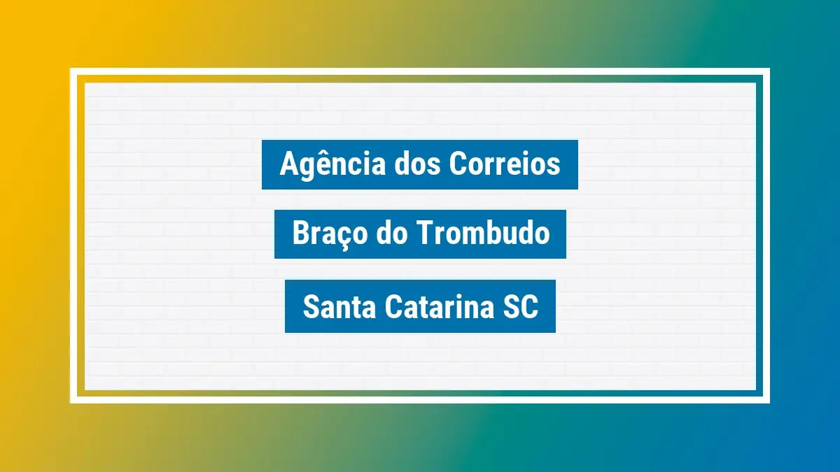 Imagem ilustrativa correios braço do trombudo santa catarina sc