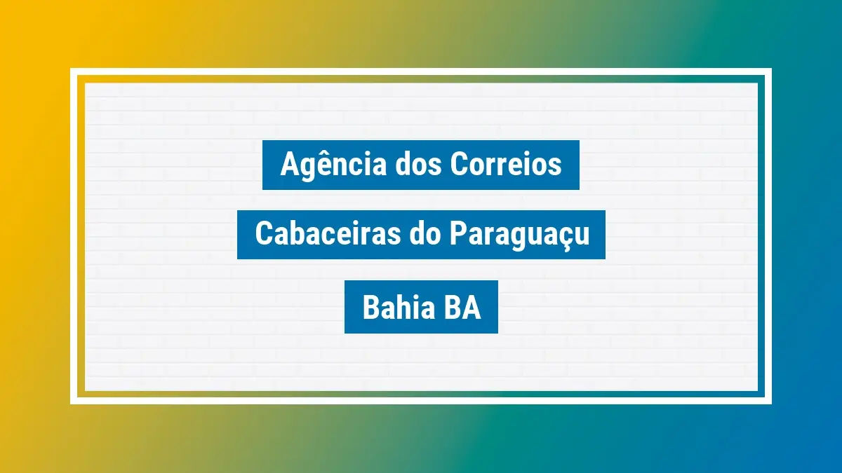Imagem ilustrativa correios cabaceiras do paraguaçu bahia ba