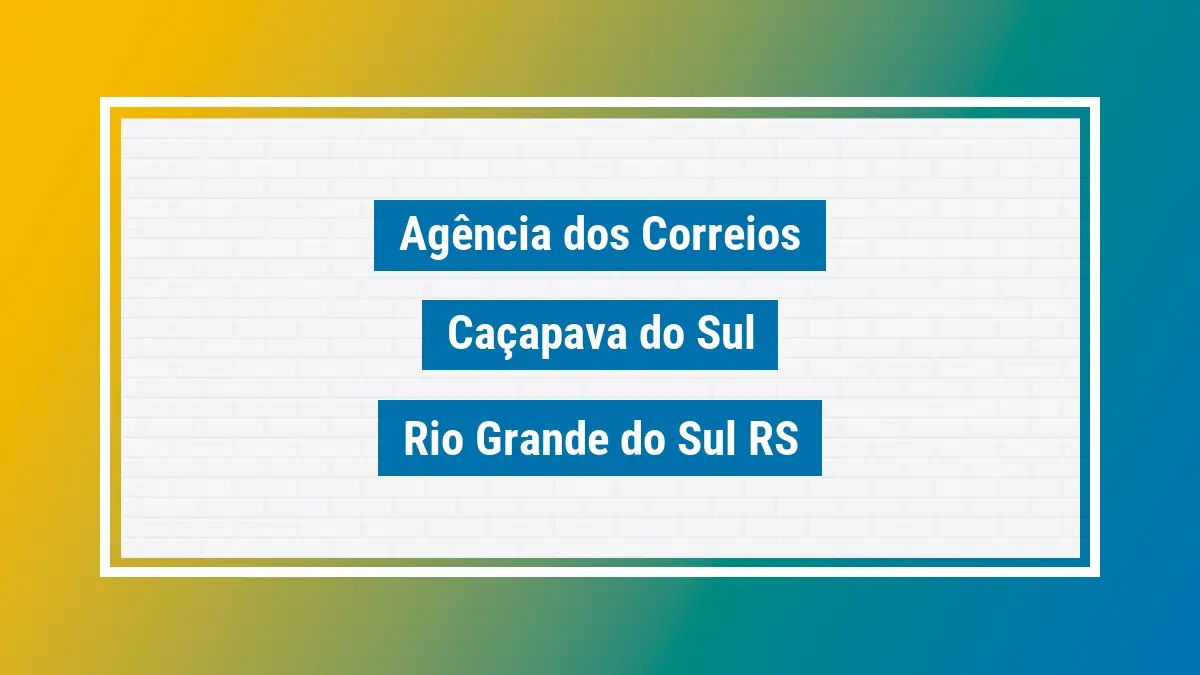 Imagem ilustrativa correios caçapava do sul rio grande do sul rs