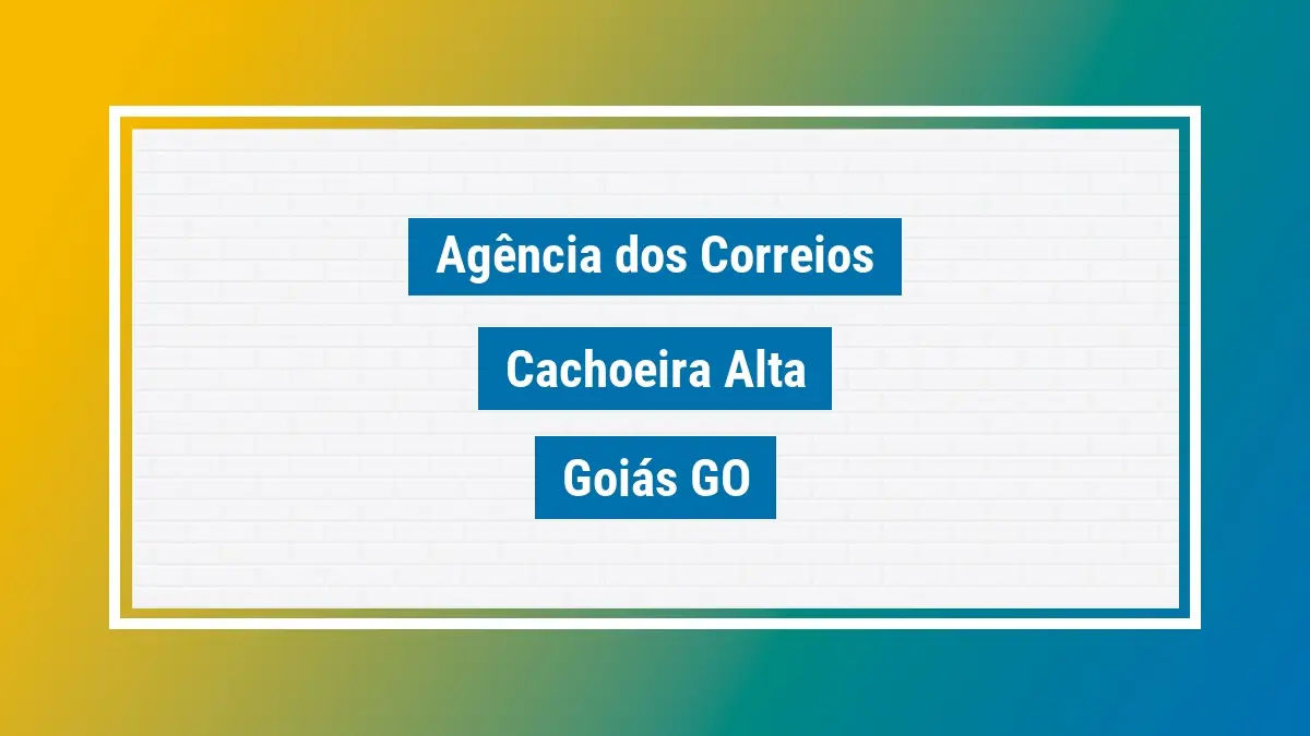 Imagem ilustrativa correios cachoeira alta goiás go