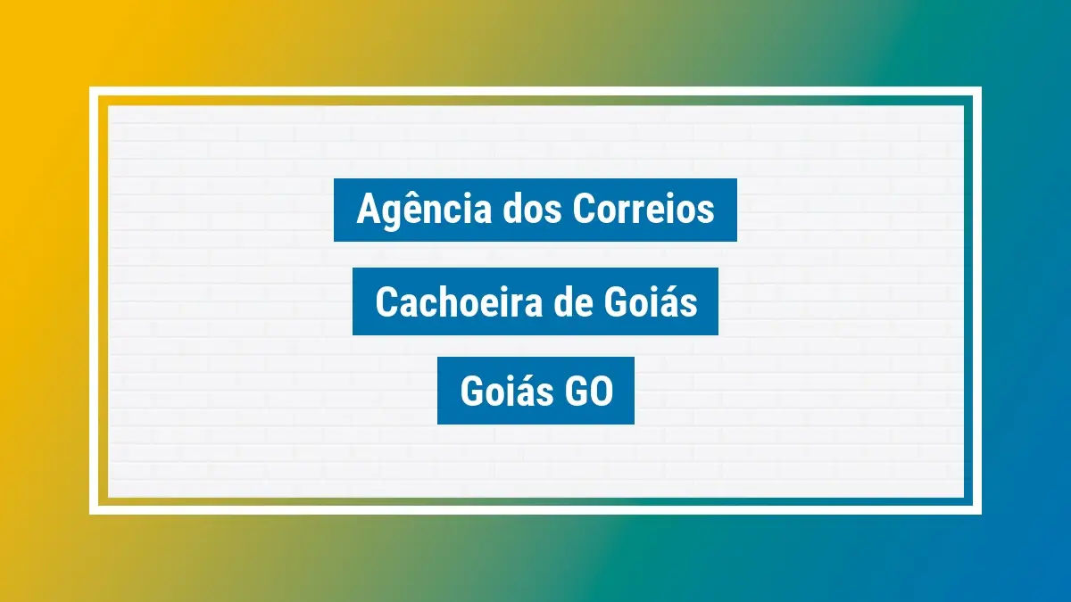 Imagem ilustrativa correios cachoeira de goiás goiás go