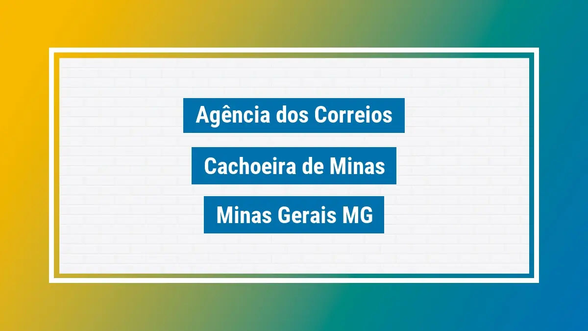 Imagem ilustrativa correios cachoeira de minas minas gerais mg