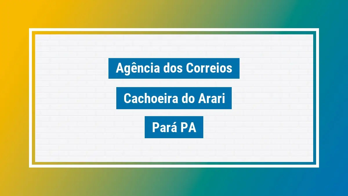 Imagem ilustrativa correios cachoeira do arari pará pa