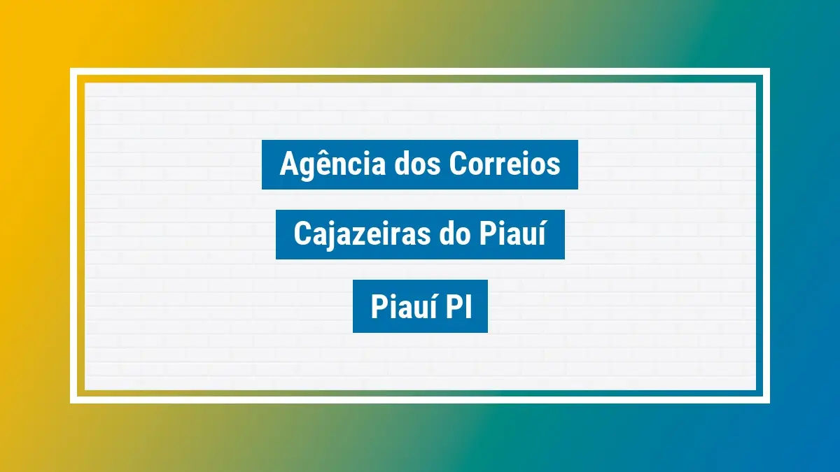 Imagem ilustrativa correios cajazeiras do piauí piauí pi