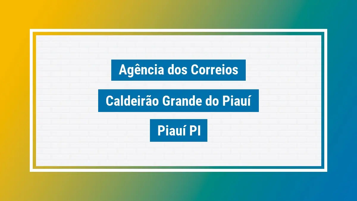 Imagem ilustrativa correios caldeirão grande do piauí piauí pi