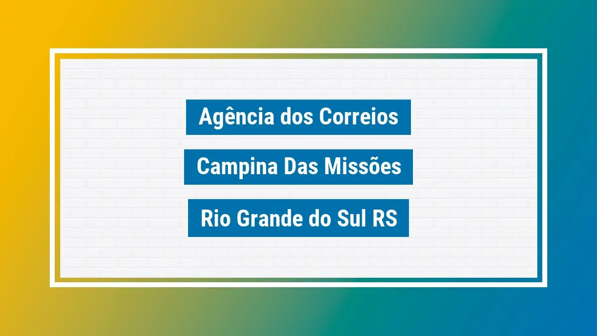 Imagem ilustrativa correios campina das missões rio grande do sul rs