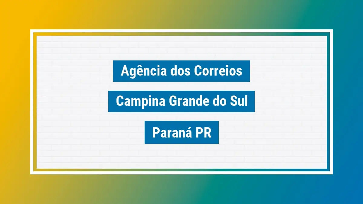 Imagem ilustrativa correios campina grande do sul paraná pr