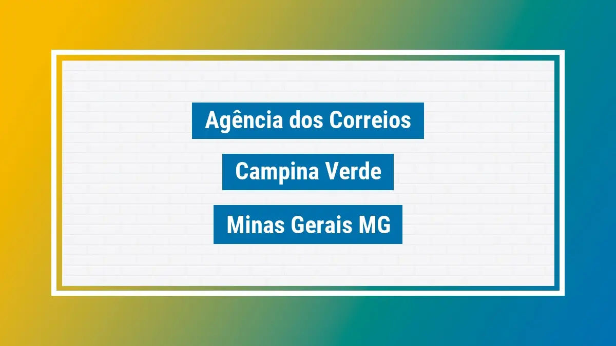 Imagem ilustrativa correios campina verde minas gerais mg