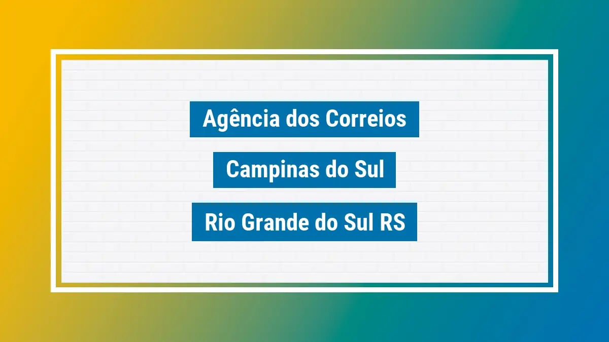 Imagem ilustrativa correios campinas do sul rio grande do sul rs