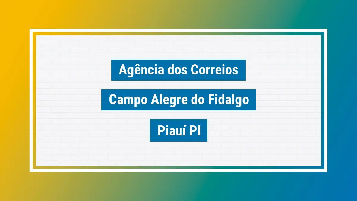 Imagem ilustrativa correios campo alegre do fidalgo piauí pi