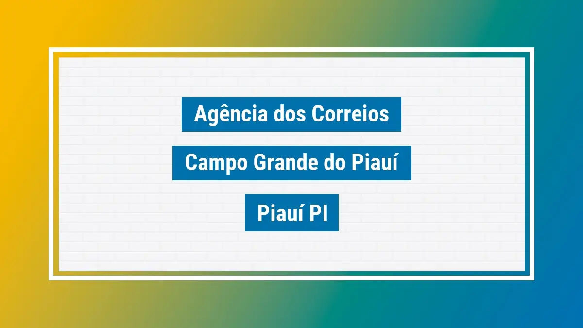 Imagem ilustrativa correios campo grande do piauí piauí pi