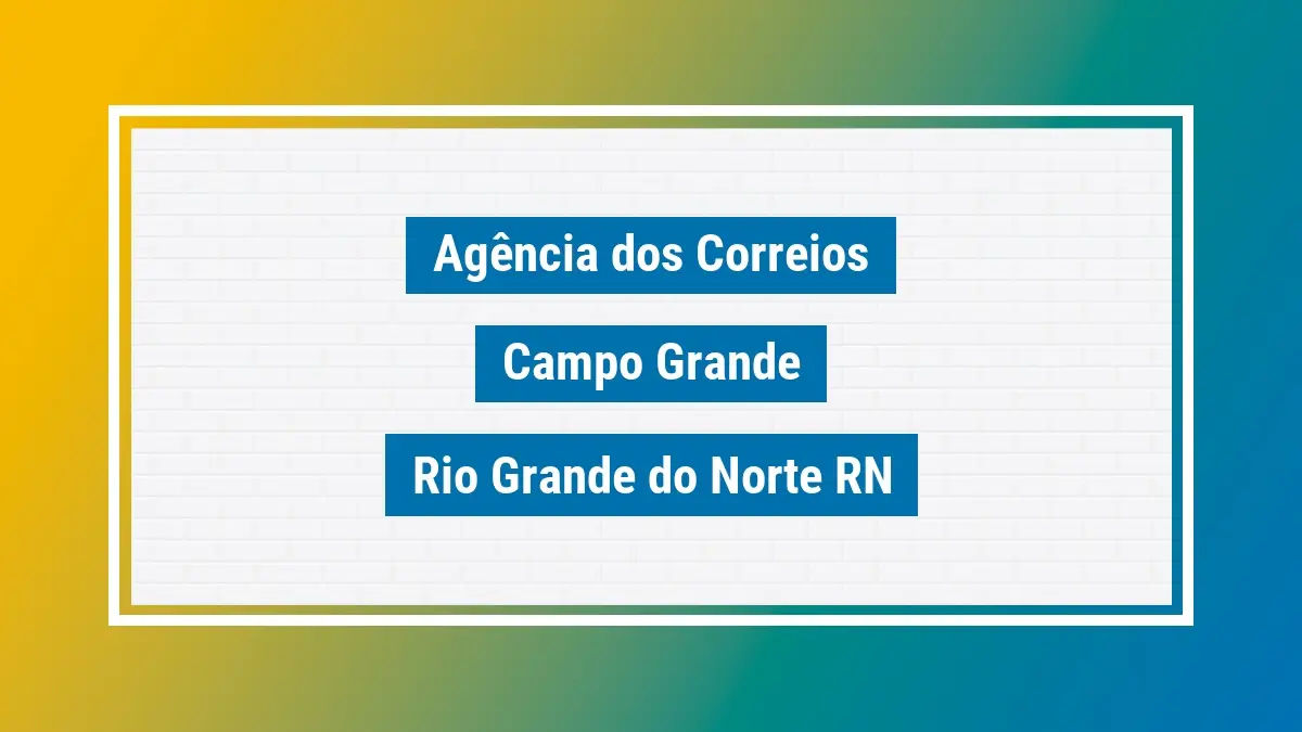 Imagem ilustrativa correios campo grande rio grande do norte rn