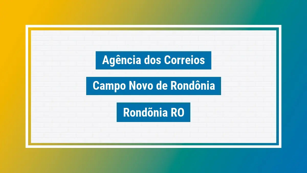 Imagem ilustrativa correios campo novo de rondônia rondõnia ro