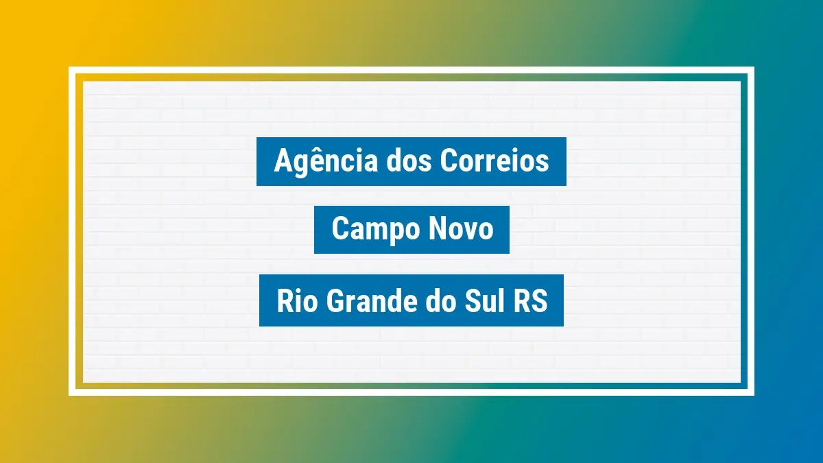 Imagem ilustrativa correios campo novo rio grande do sul rs
