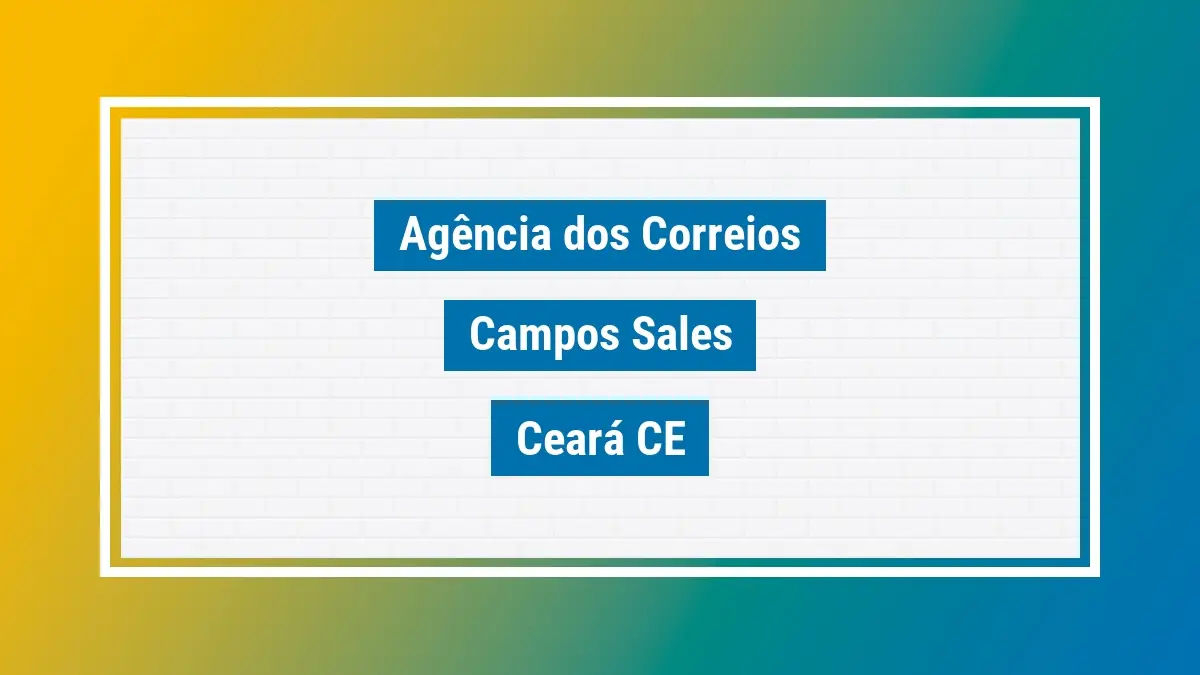 Imagem ilustrativa correios campos sales ceará ce